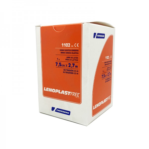 Lenoplast Free 7,5 cm x 2,7 mts: Venda elástica adesiva (Caixa)